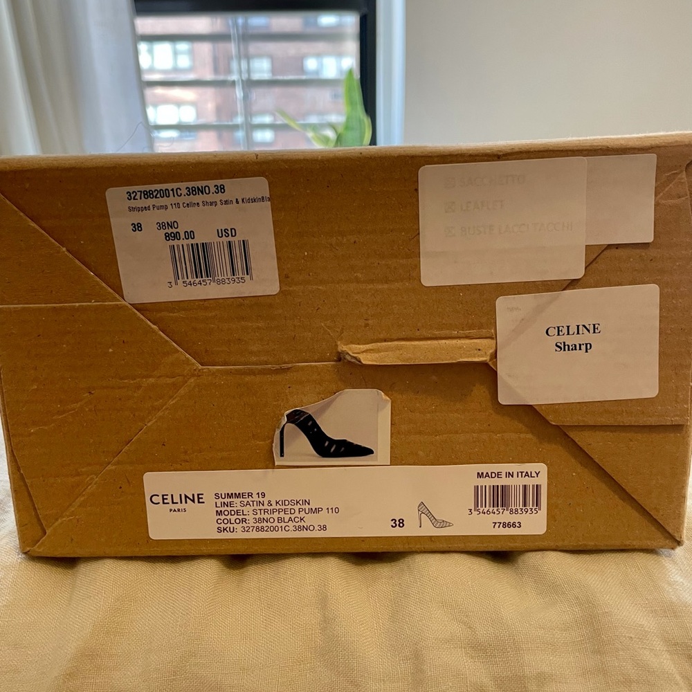 BRAND NEW CELINE CLASSIC BLACK PUMPS/ NEVER WORN!! - Picture 4 of 7